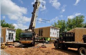 Blog - Modular Home assembly - P1 - Crane